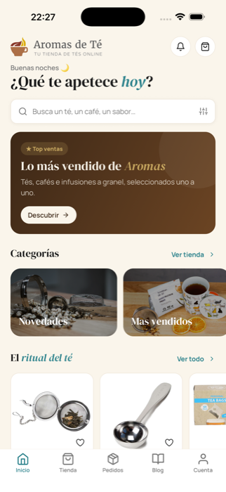 Pantalla de inicio